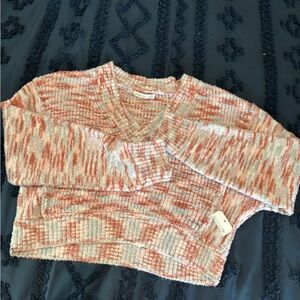 Super soft Blue and orange crop sweater